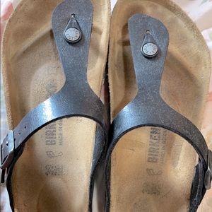 Birkenstocks only worn about five times too big for me.